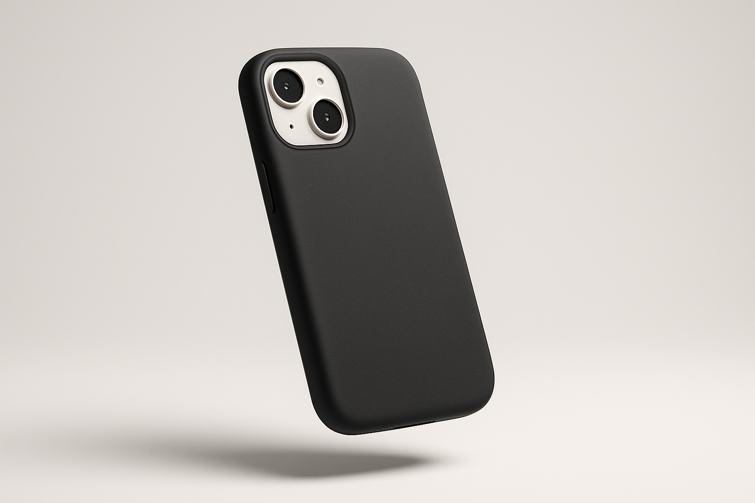 ok change la couleur de la coque en noir et le téléphone en lévitation